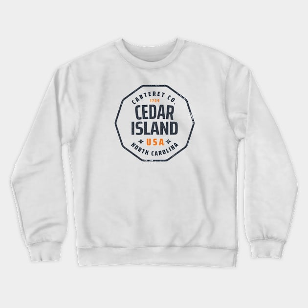 Cedar Island, NC Summertime Vacationing Memories Crewneck Sweatshirt by Contentarama